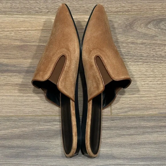 Jenni Kayne Suede Mules in Saddle Brown Size 38 / US 8 - Picture 6 of 13